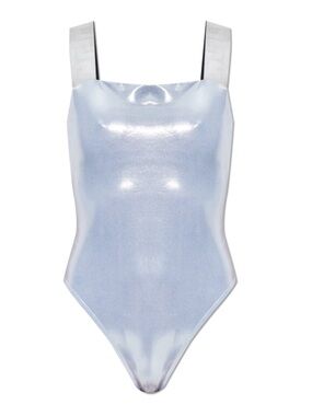 VERSACE Greca metallic hologram swimsuit